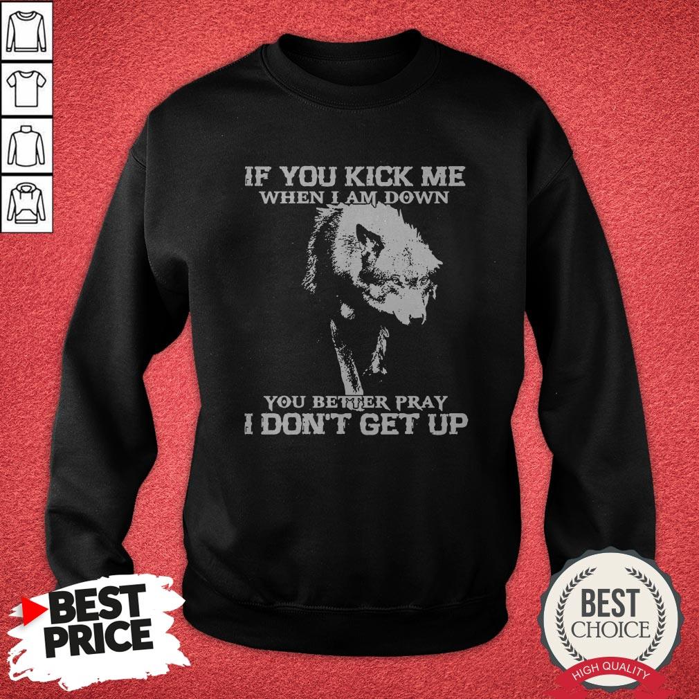 Wolf If You Kick Me When I Am Down You Better Pray I Don’t Get Up Shirt