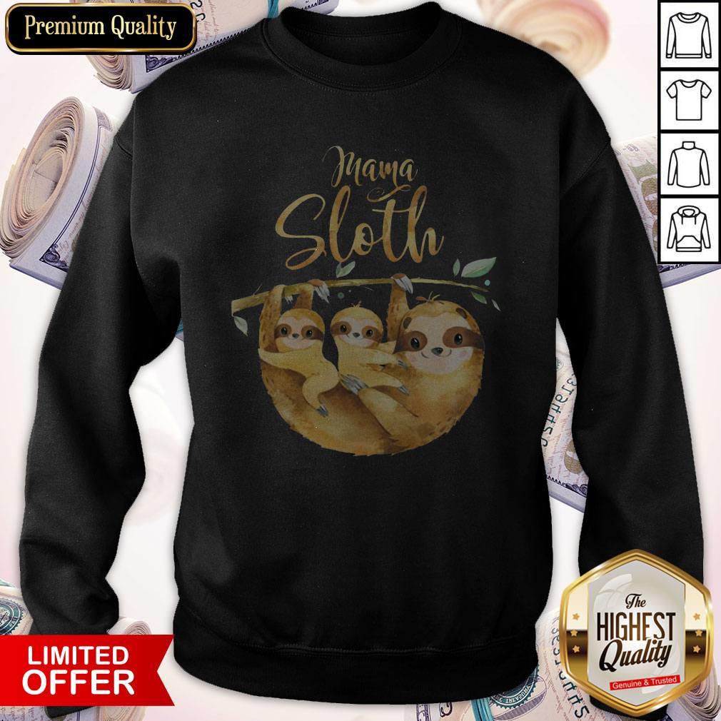 Womens Mama Sloth Cute Mothers Day Official Nice Shirt