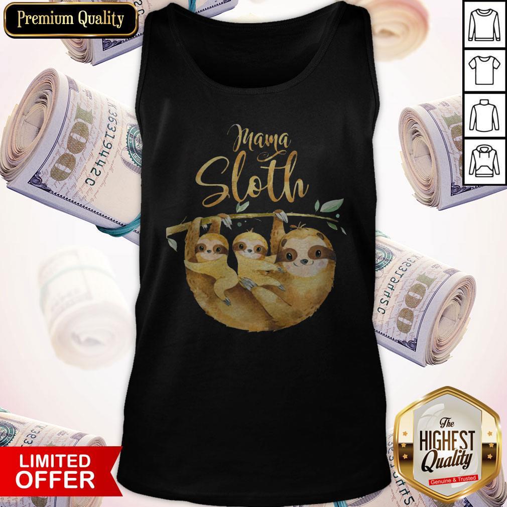 Womens Mama Sloth Cute Mothers Day Official Nice Shirt