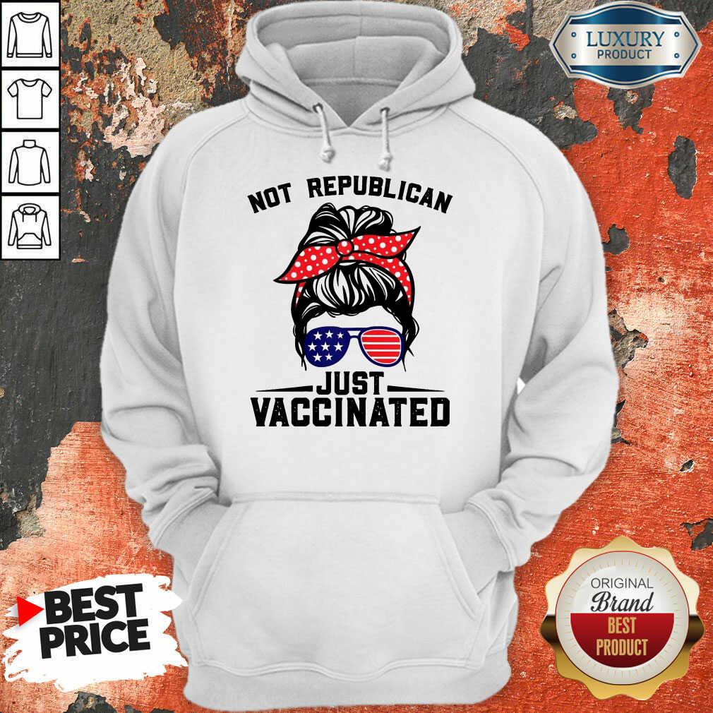 Women's Not Republican Just Vaccinated American Flag Shirt
