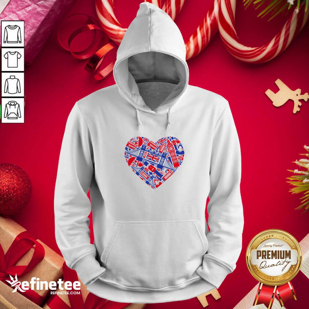 Wonderful List Of British Symbols Composed In Love Sign Shirt