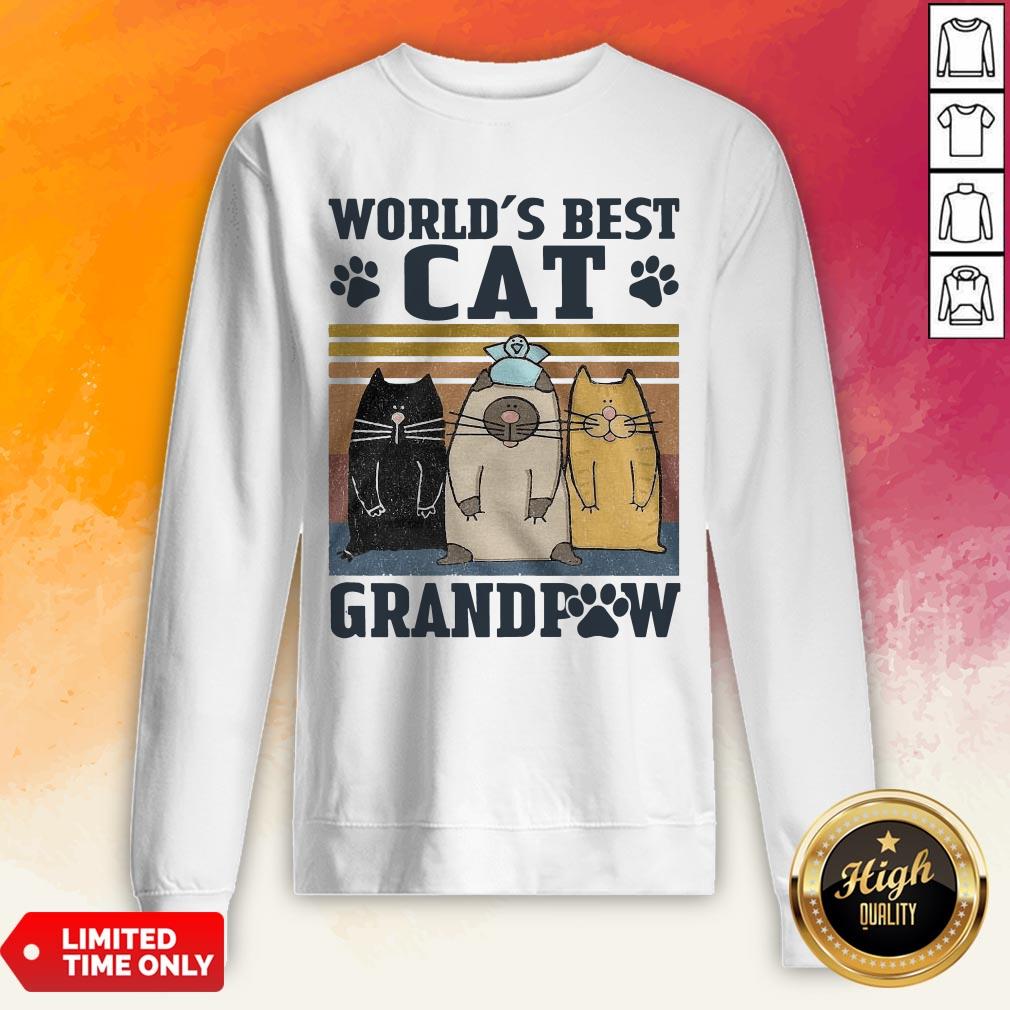 Worlds Best Cat Grandpaw Vintage Shirt