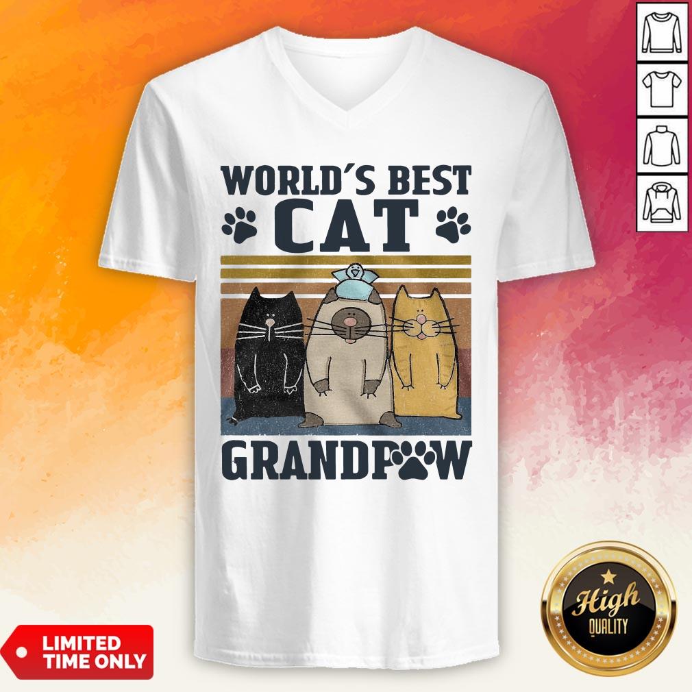 Worlds Best Cat Grandpaw Vintage Shirt