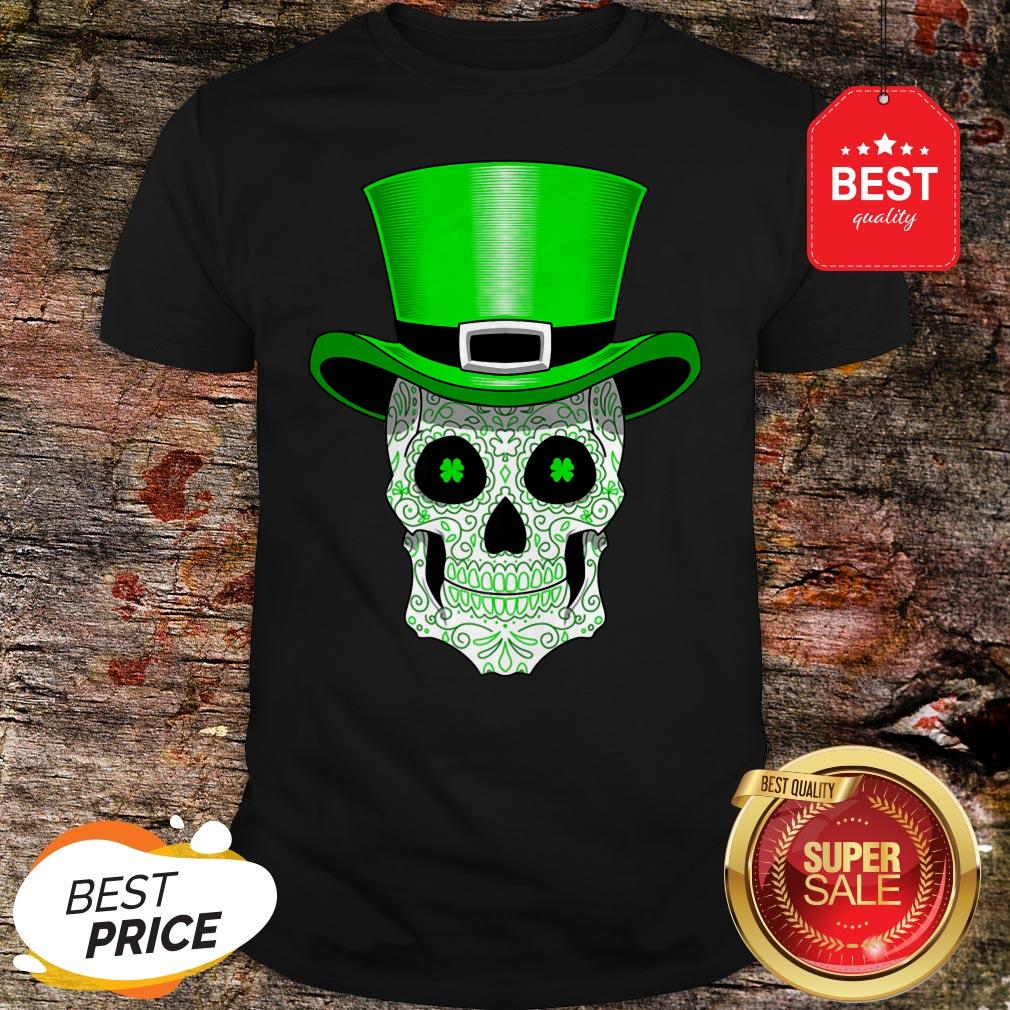 Official St Patrick’s Day Sugar Skull Leprechaun Shirt