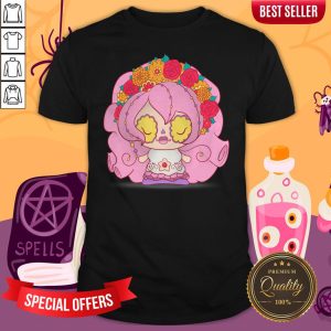 Pretty Pink Muerto Sugar Skull Day Of The Dead Shirt