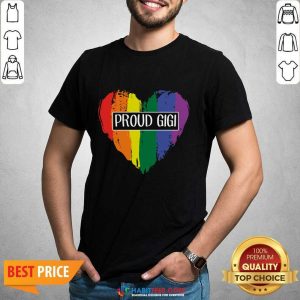 Nice Proud GiGi Heart Grandma LGBT 06 Shirt
