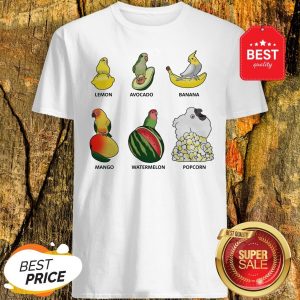 Parrot Lemon Avocado Banana Mango Watermelon Popcorn Shirt