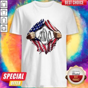 Official American Flag Veteran Independence Day Bartender Hand Shirt