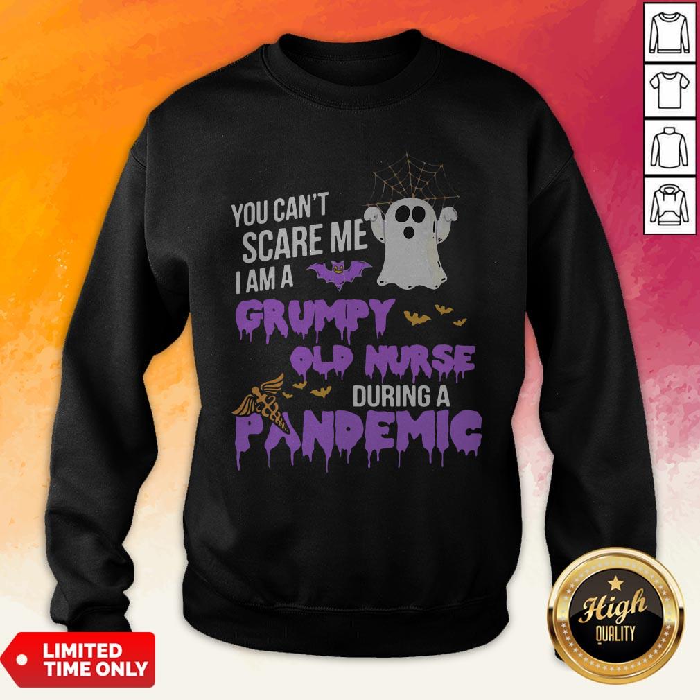 You Can't Scare Me I Am A Grumpy Old Nurse During A Pandemic Halloween T-Shirt