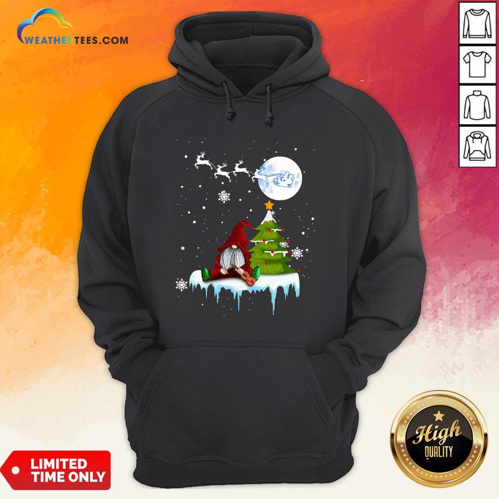 Young Funny Gnome Play Violin Merry Christmas Shirt