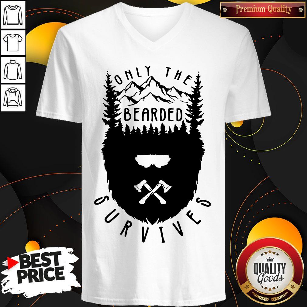 Nice Only The Bearded Survives Shirt