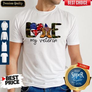 Awesome Love My Veteran America Shirt