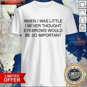When I Was Little I Never Thought Eyebrows Would Be So Important Shirt