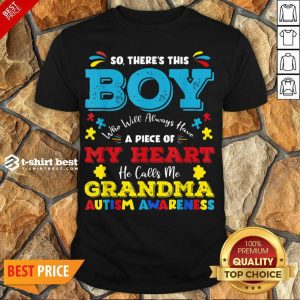 Boy Calls Me Grandma 9 Autism Awareness Shirt