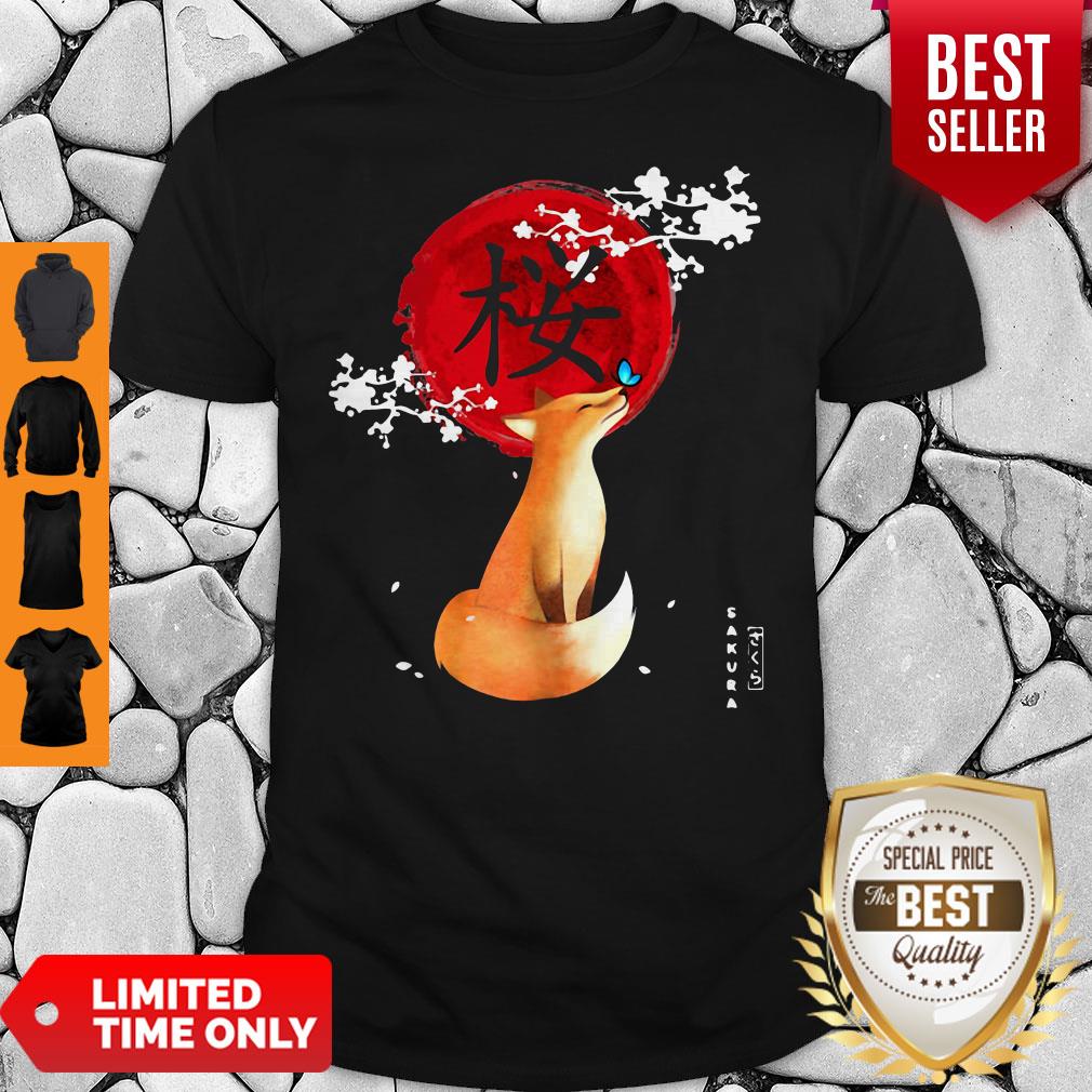 Official Sakura Cherry Blossom Fox Shirt