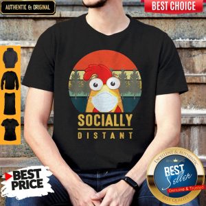 Cute Chicken Mask Socially Distant Covid-19 Shirt