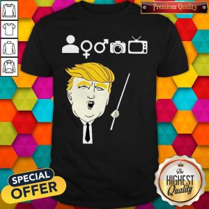 Person Woman Man Camera TV Shirt Donald Trump’s Crazy Cognitive Test Word Association Shirt