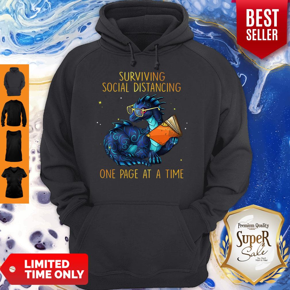 Nice Dragon Surviving Social Distancing One Page At A Time Shirt