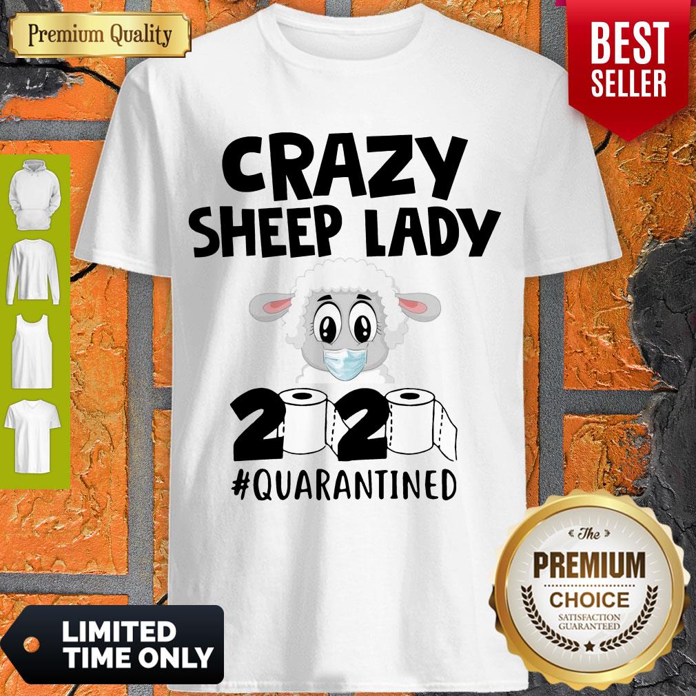 Awesome Crazy Sheep Lady 2020 Quarantined Shirt