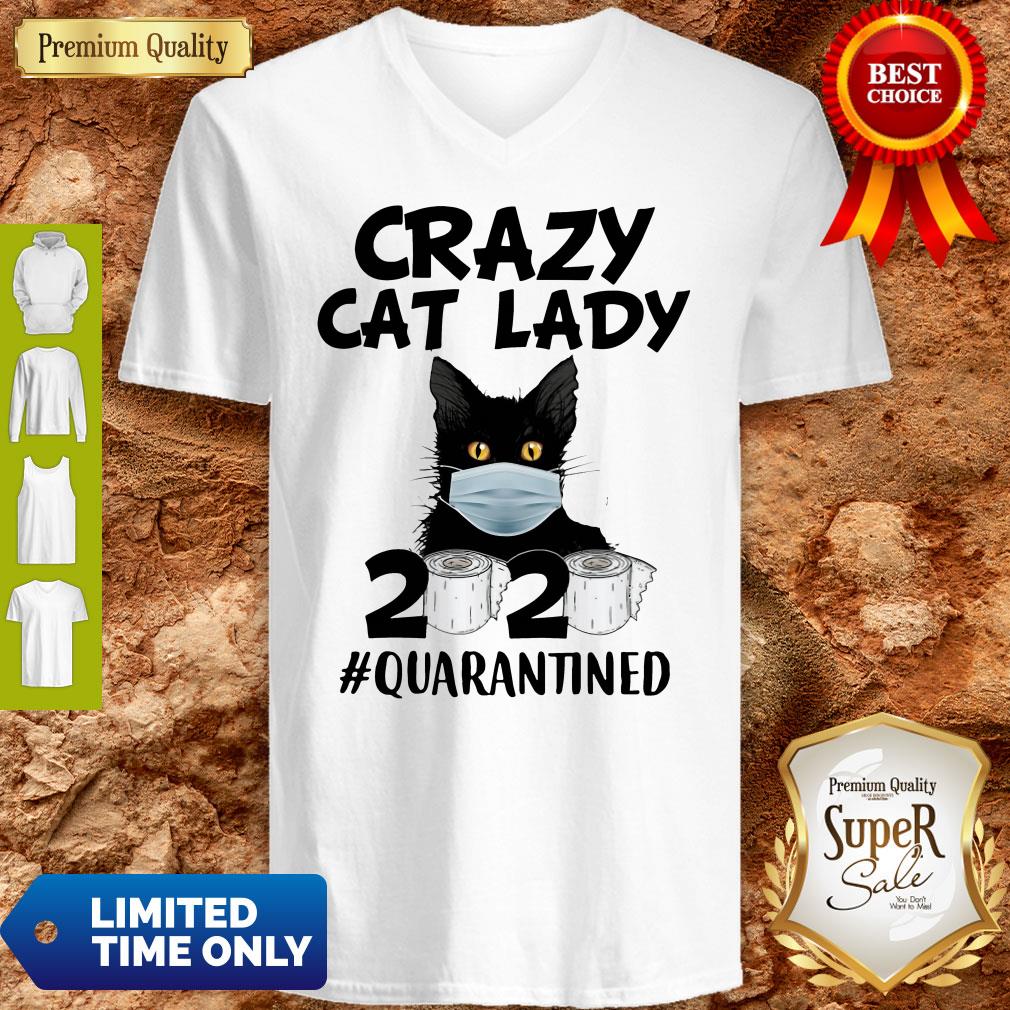 Top Crazy Cat Lady 2020 #Quarantined Shirt