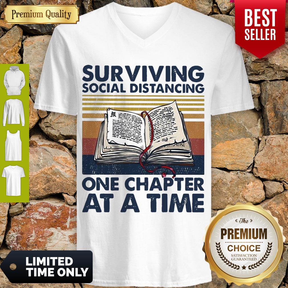 Vintage Surviving Social Distancing One Chapter At A Time Book Shirt