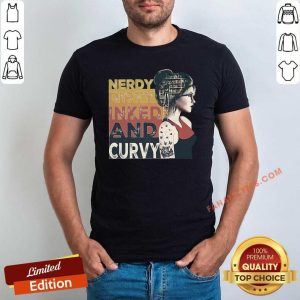 Funny Nerdy Dirty Inked And Curvy Book Girl Vintage Shirt