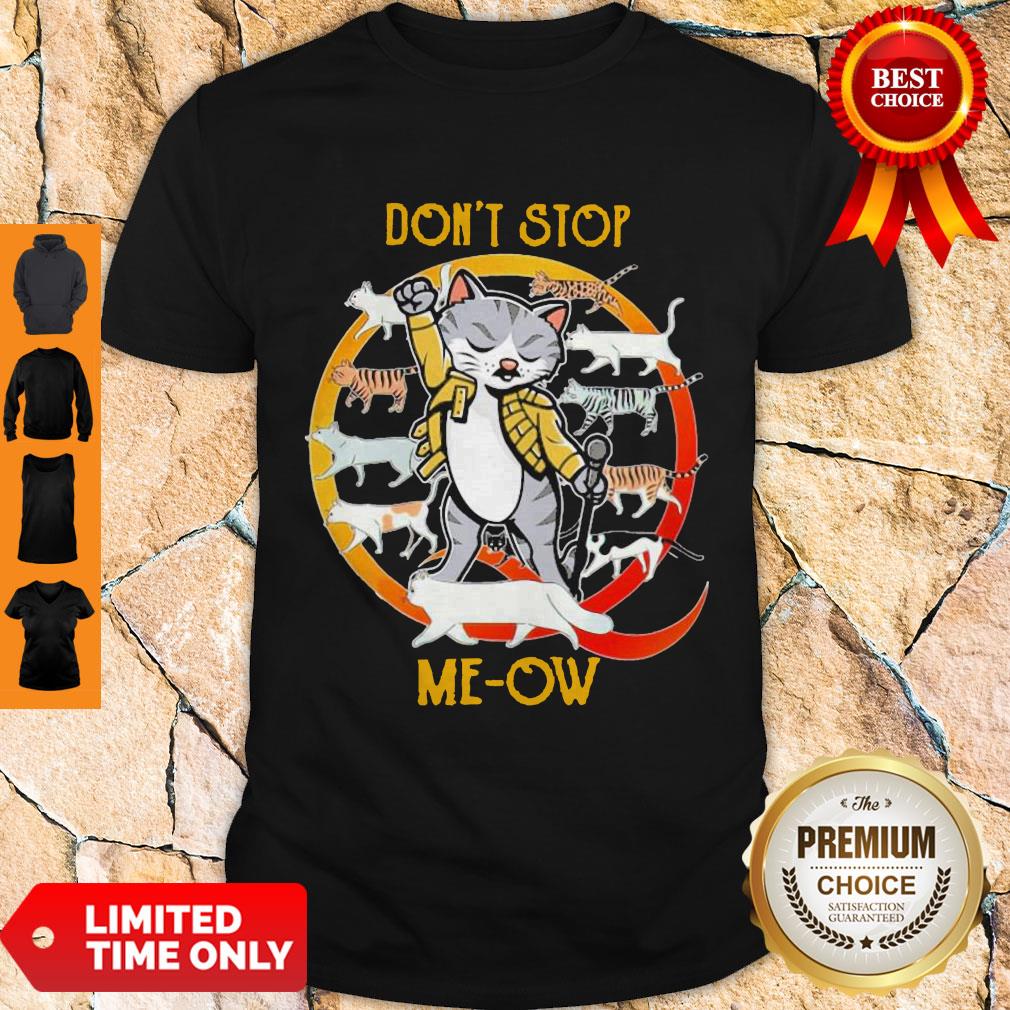 Premium Freddie Mercury And Cats Don't Stop Meow Shirt