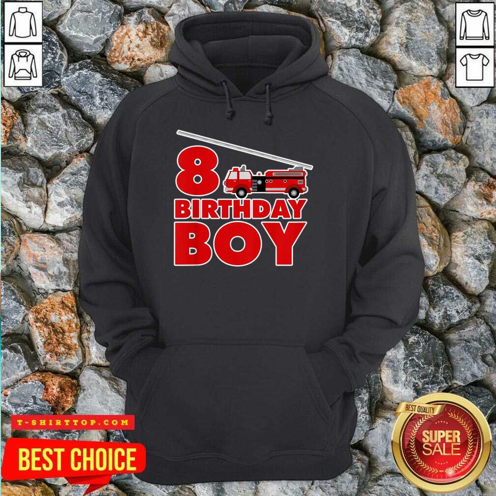 8th Birthday Boy 1 Fire Truck Shirt