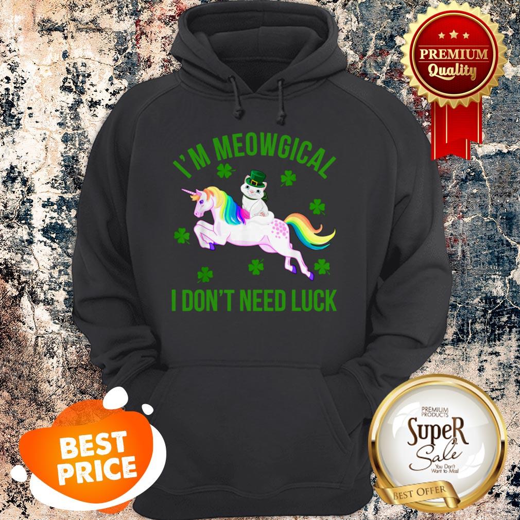 Nice I’m Meowgical St Patrick’s Day Leprechaun Cat Unicorn T-shirt