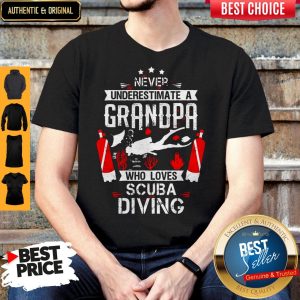 Never Under Estimate A Grandpa Diver Shirt