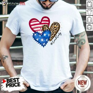 Heart USA Leopard Lunch Lady Shirt