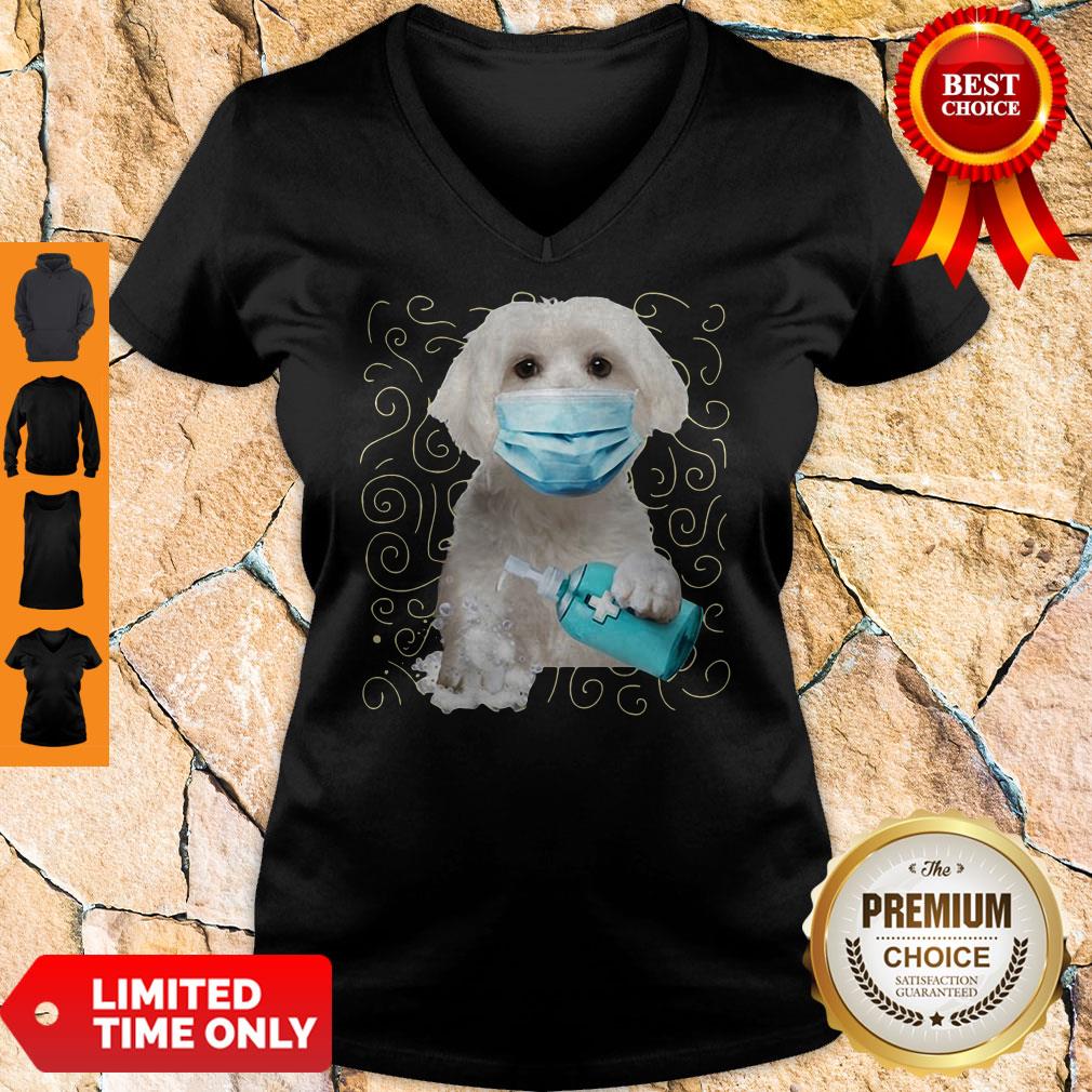 Awesome Maltese Dog Face Mask Quarantine Shirt