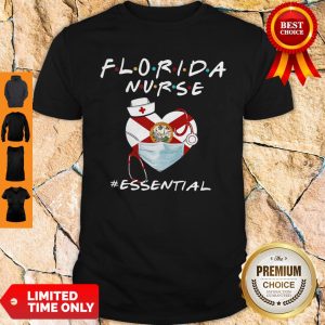 Florida Nurse Heart Stethoscope Florida Flag Essential Shirt