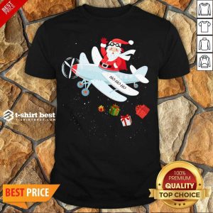 Hot Christmas Santa Claus Pilot Flying Airplane Xmas Gifts Shirt