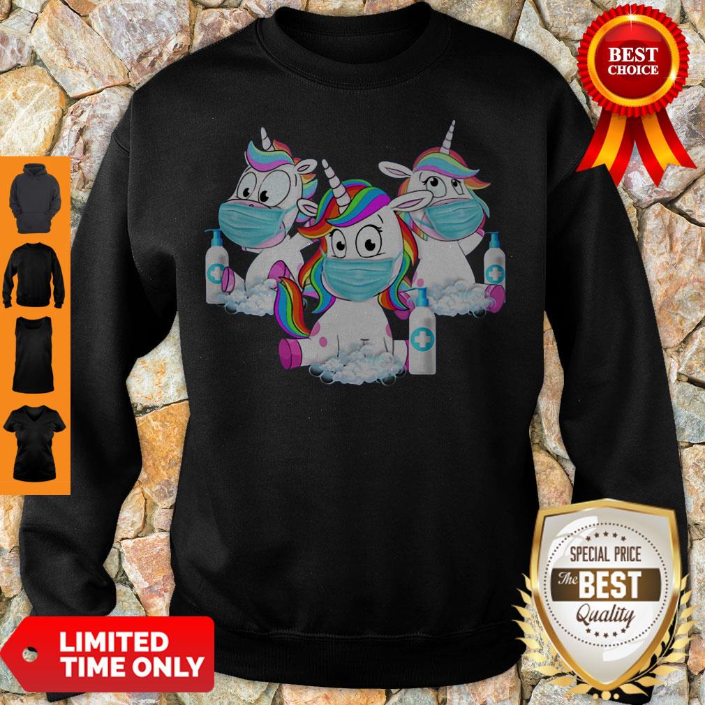 Awesome Unicorns Face Mask Wash Hands Shirt