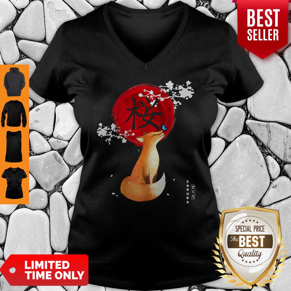 Official Sakura Cherry Blossom Fox Shirt