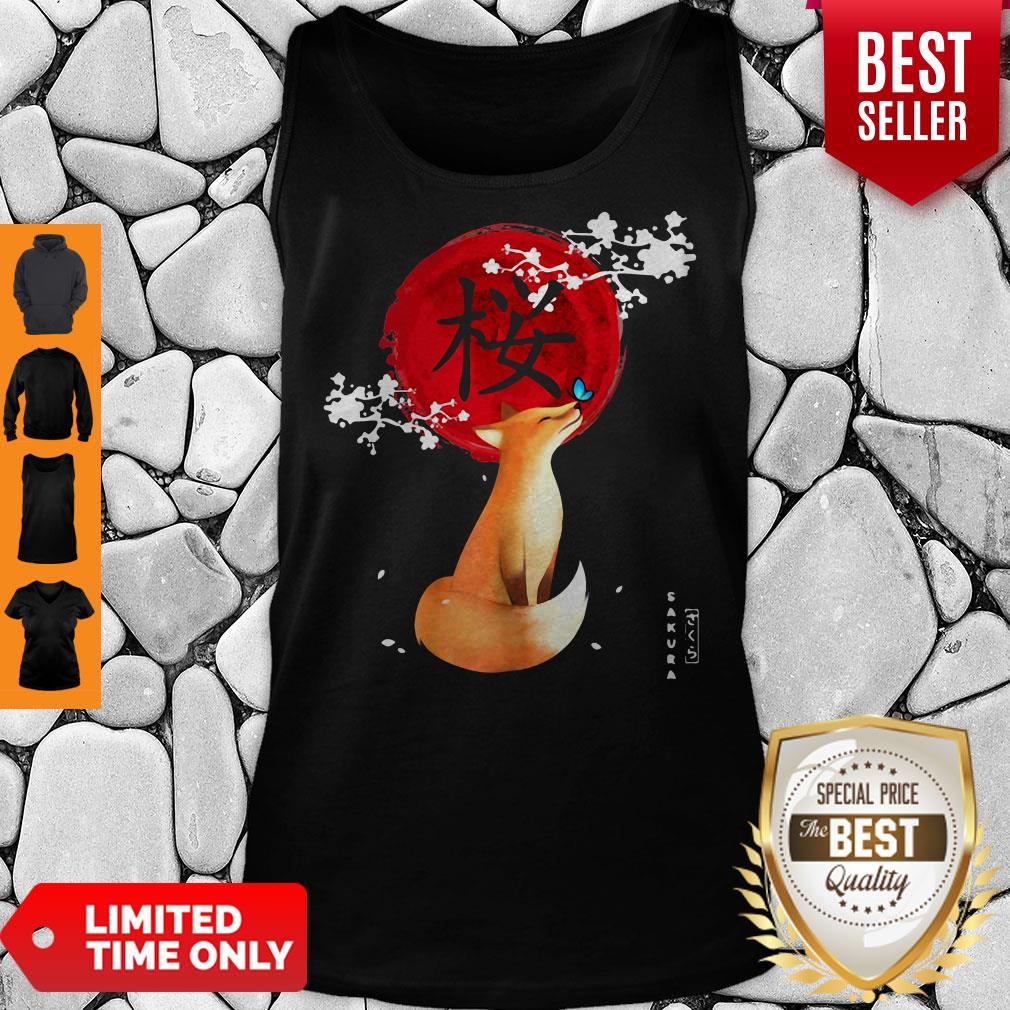 Official Sakura Cherry Blossom Fox Shirt