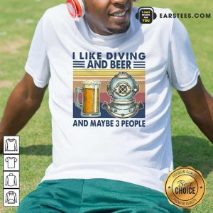I Like Diving And Beer Vintage Shirt