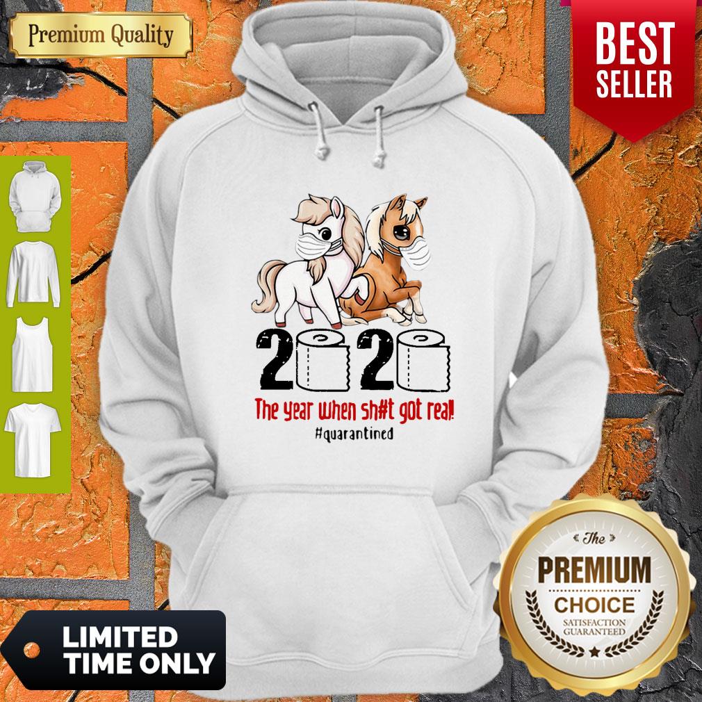 Horses Mask 2020 The Year When Shit Got Real Quarantined Covid-19 Shirt