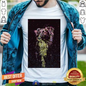 Premium Border Collie Color Paint Vertical Shirt