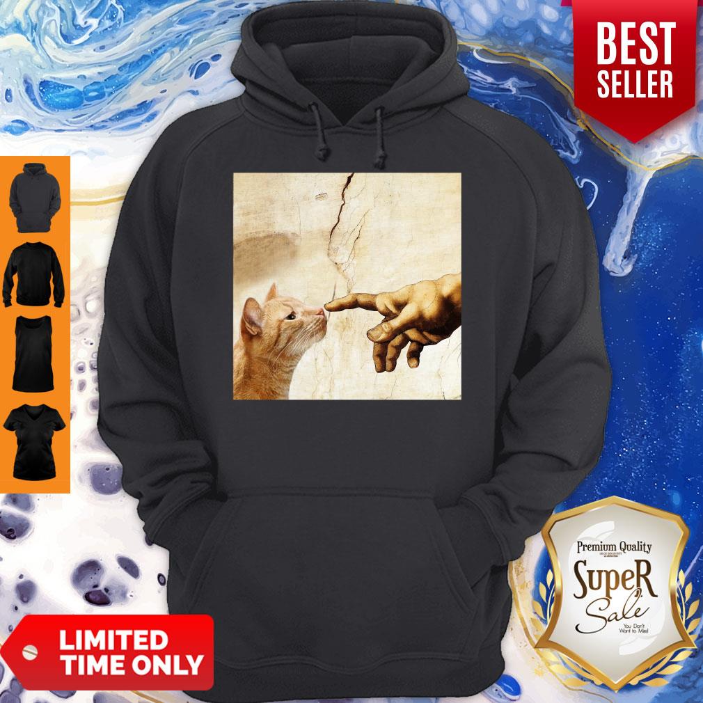 Official The Creation Of Adam Brown Cat Shirt