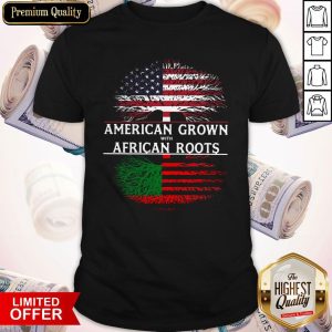 Tree American Grown With African Roots American Flag Independence Day Shirt
