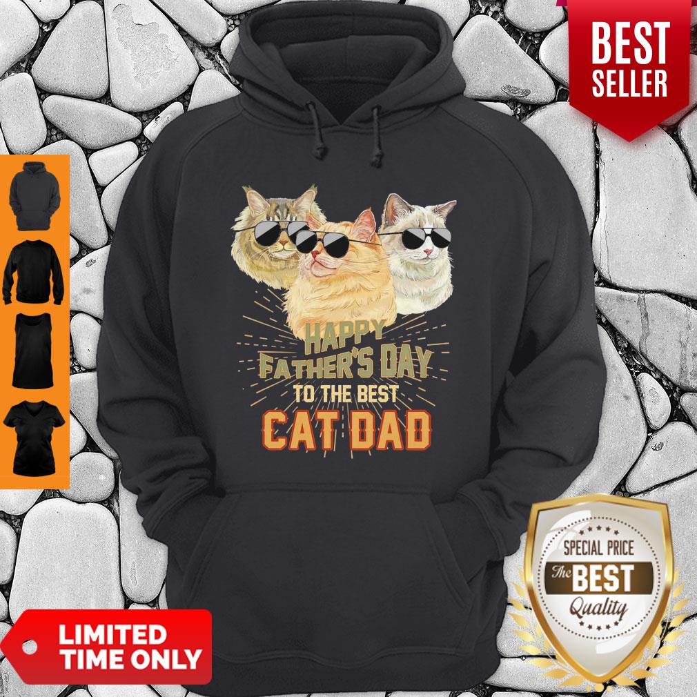 Happy Fathers Day To The Best Cat Dad Shirt