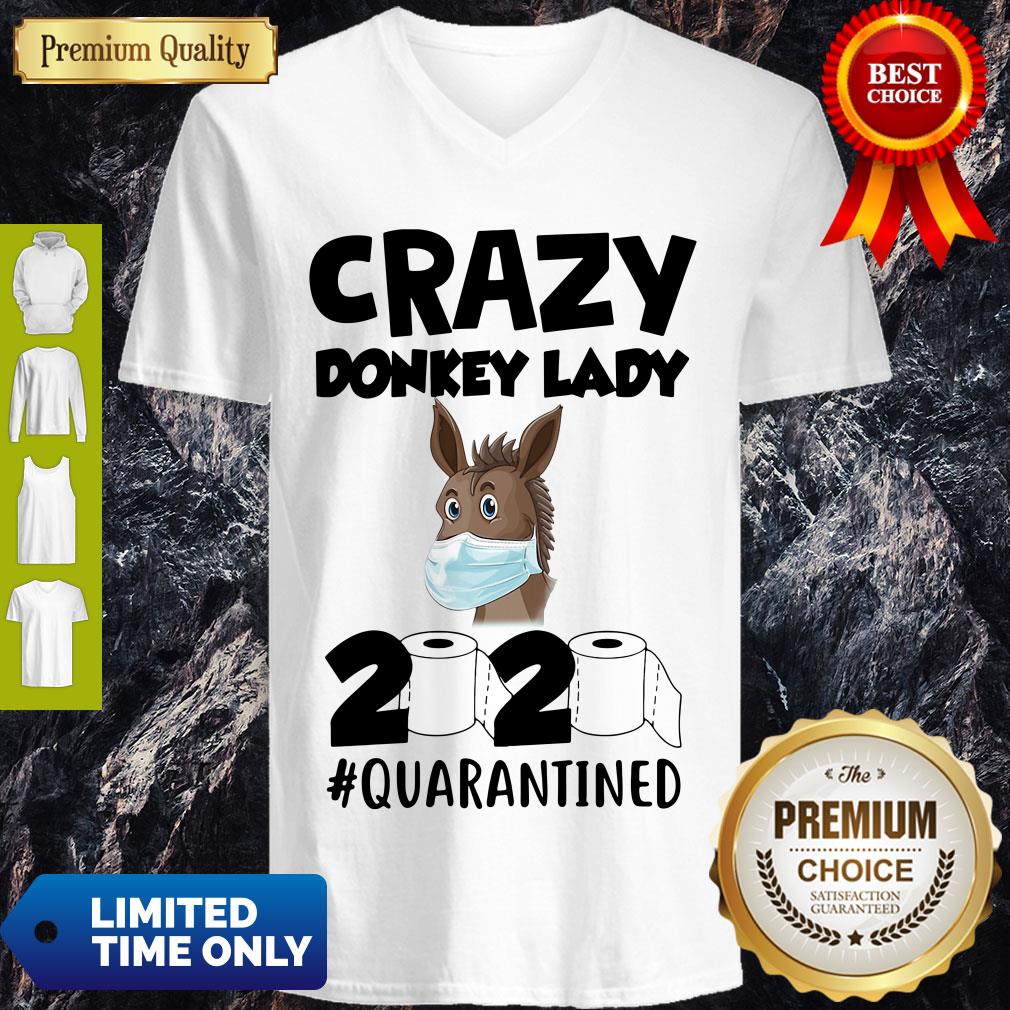 Nice Crazy Donkey Lady 2020 Quarantined Covid-19 Shirt