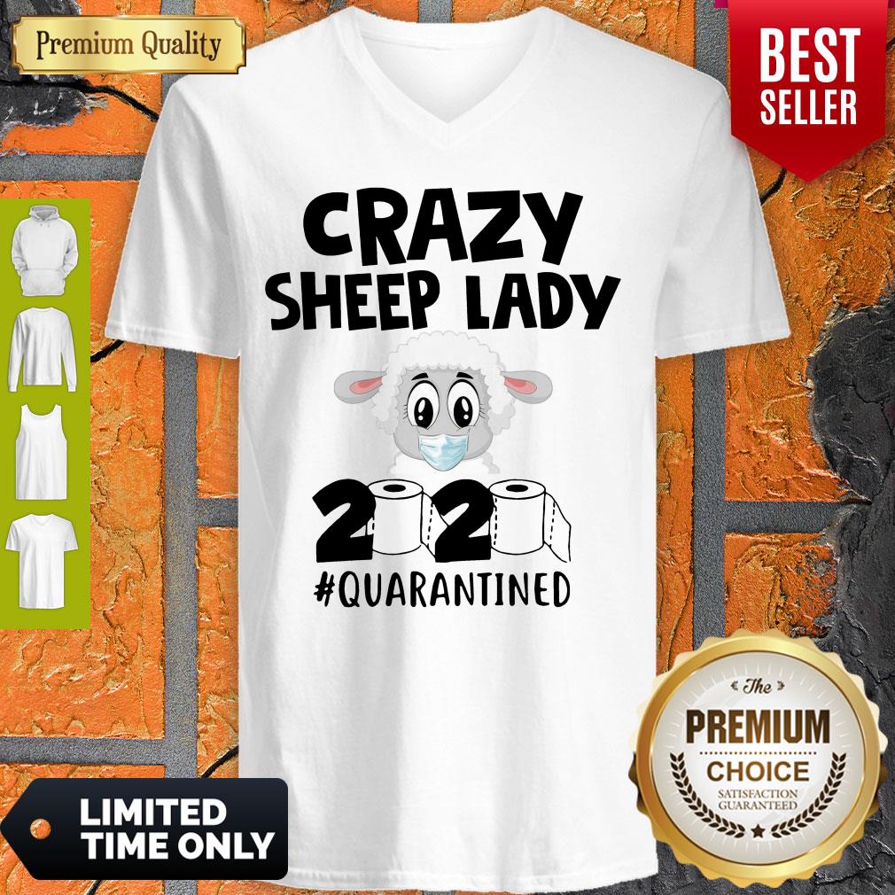 Awesome Crazy Sheep Lady 2020 Quarantined Shirt