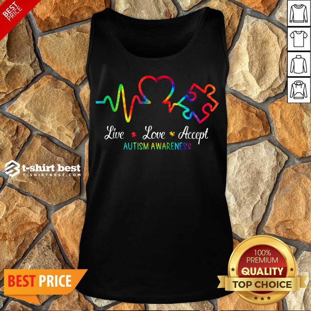 Live Love Accept 2 Autism Awareness Tie Dye Shirt