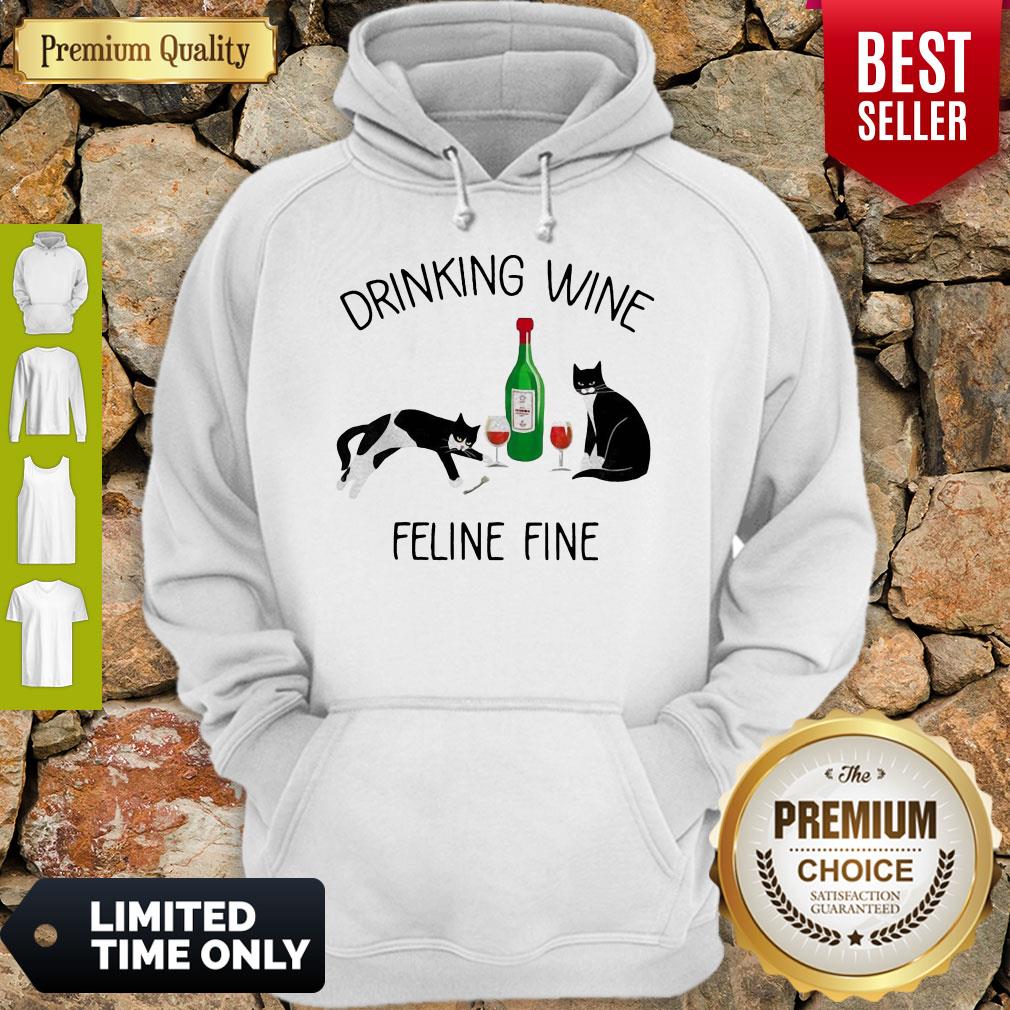Top Cat Drinking Wine Feline Fine Shirt