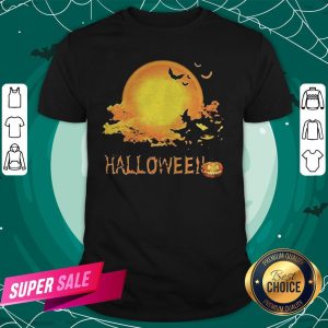 Happy Halloween Witch Bat And Pumpkin Moon Shirt