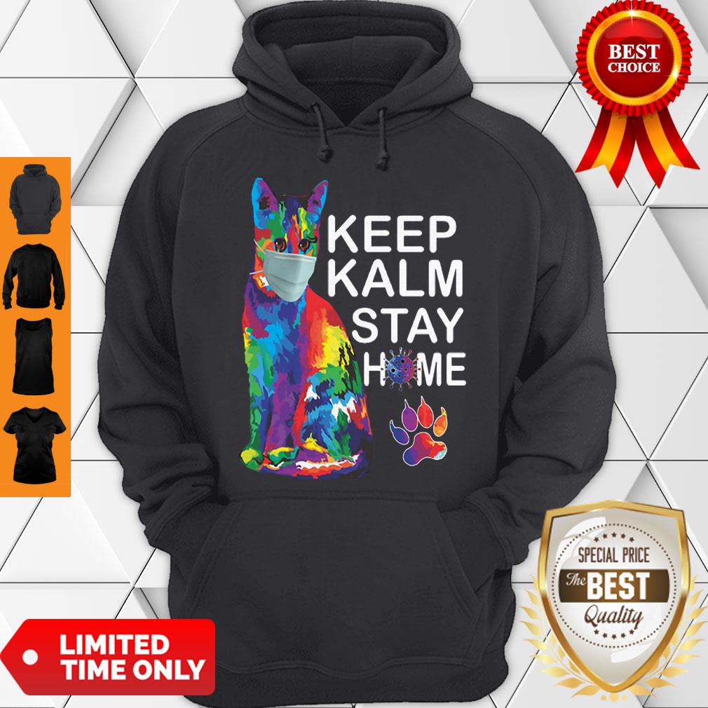 Cat Color Mask Keep Kalm Stay Home Coronavirus Shirt