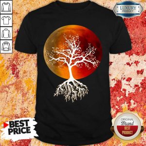 Pretty Blood Moon With Tree Moon Lunar Eclipse Moonlight Full Moon Pullover Shirt